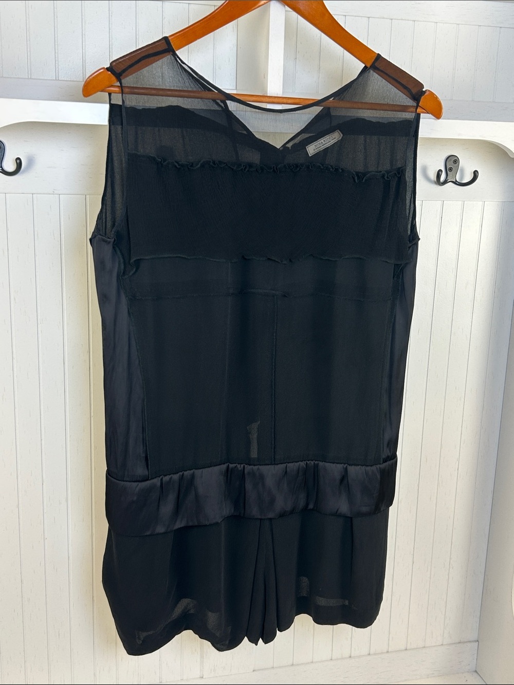 Nina Ricci Silk Black Romper Playsuit FR 38 US 6